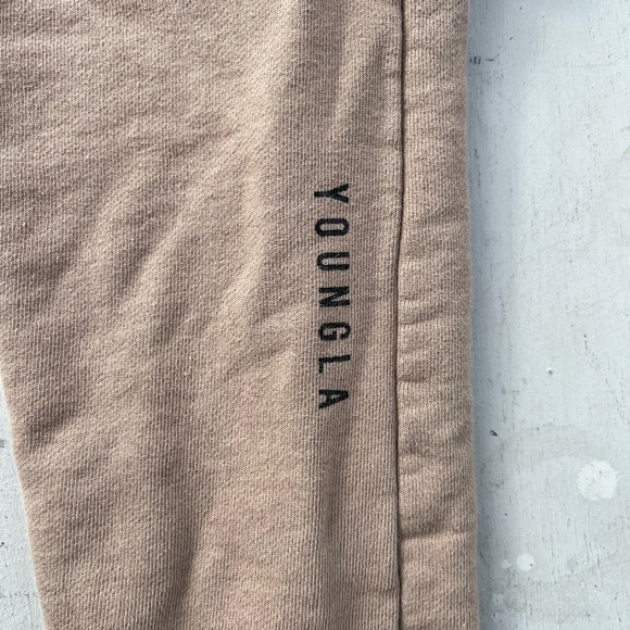 Men's YoungLA Joggers Beige Cargo Solid S City Street Gym Casual Athleisure - Picture 2 of 12